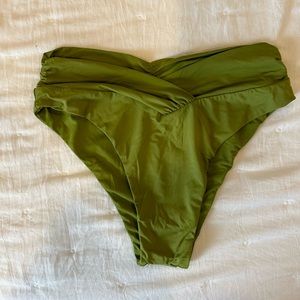 Riot swim bottoms. Only worn once. Color Matcha. Can sell together or separate
